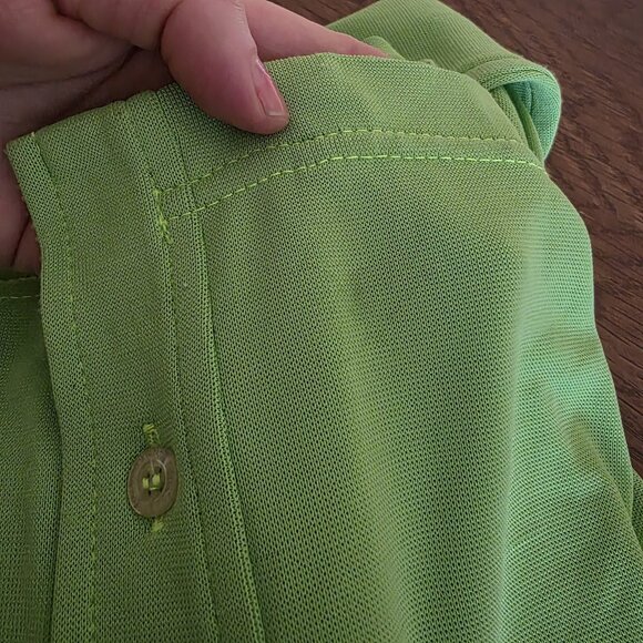 Dolce & Gabbana Jeans Women’s XS Sheer Lime Green Button Up Blouse Top Italy - Picture 5 of 16